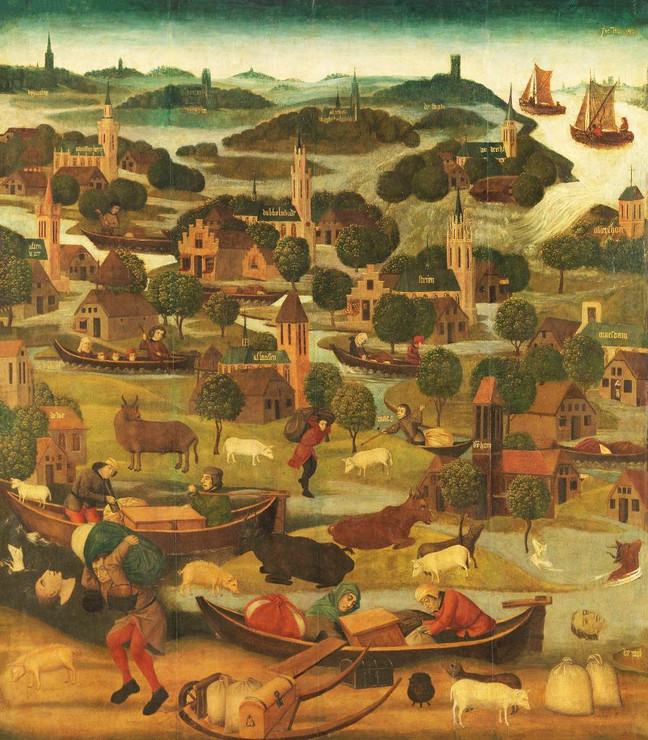 The Saint Elizabeth‚Äôs Day Flood By Master Of The St Elizabeth Panels (PRT_7955) - Canvas Art Print - 28in X 32in
