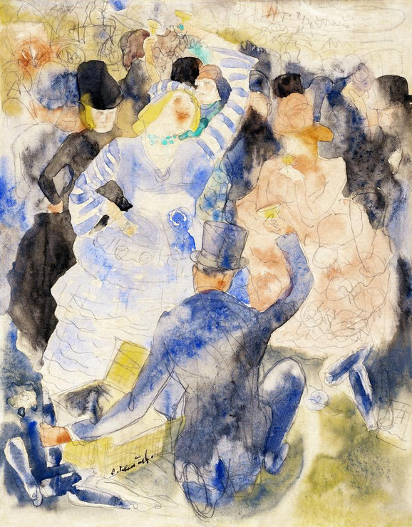 Nana At The Races By Charles Demuth (PRT_8053) - Canvas Art Print - 28in X 36in