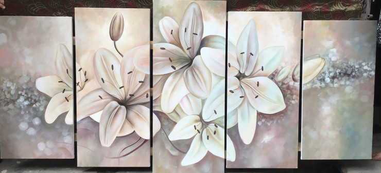 Flower painting  (ART_6706_56417) - Handpainted Art Painting - 90in X 42in