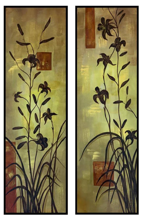 Flower painting  (ART_6706_56414) - Handpainted Art Painting - 24in X 36in