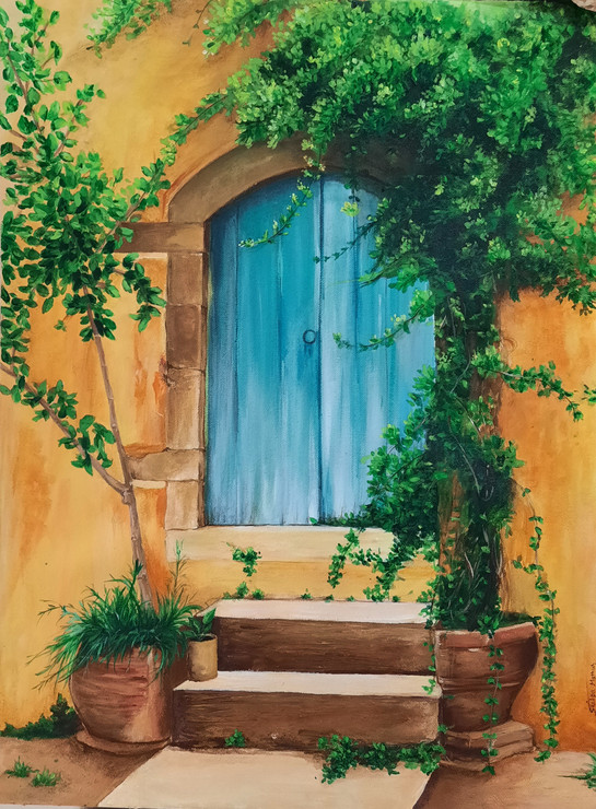 Doorways (ART_1292_56115) - Handpainted Art Painting - 18in X 24in