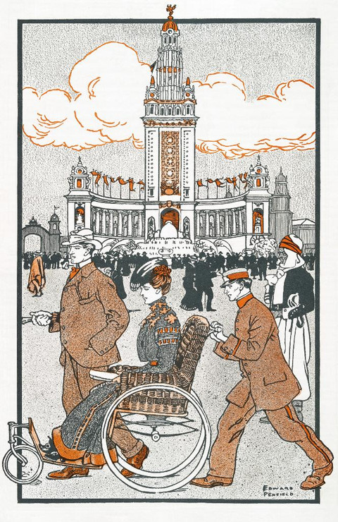 Pan-American Exposition (1901) By Edward Penfield (PRT_8218) - Canvas Art Print - 21in X 33in