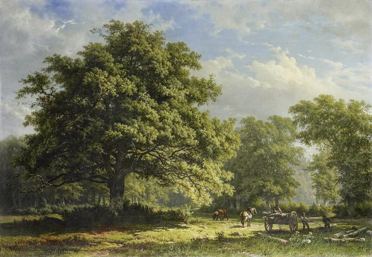 View In The Bentheim Forest By George Andries Roth (PRT_8299) - Canvas Art Print - 23in X 16in