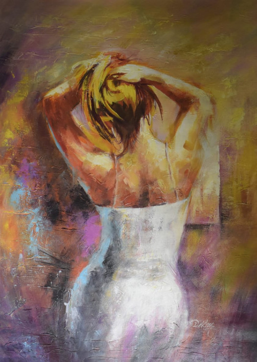 Back Beauty - Handpainted Art Painting - 22in X 32in