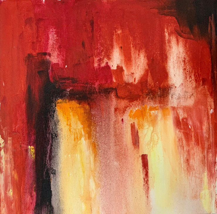 Abstract Art (ART_2668_57333) - Handpainted Art Painting - 12in X 12in