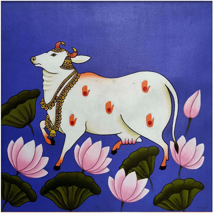 Pichwai Art (ART_2668_57461) - Handpainted Art Painting - 15in X 15in