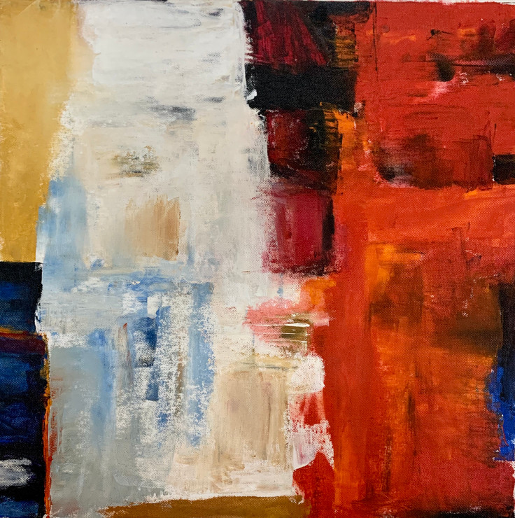 Abstract Art (ART_2668_57377) - Handpainted Art Painting - 12in X 12in