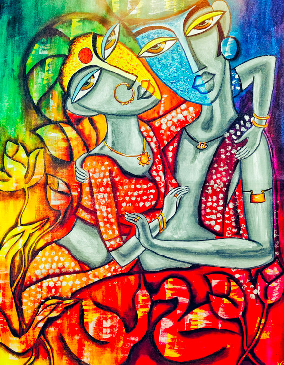 Eternal love (ART_7390_57760) - Handpainted Art Painting - 24in X 30in