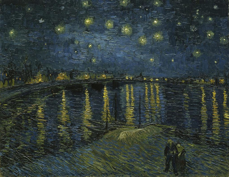 Starry Night By Vincent Van Gogh (PRT_8464) - Canvas Art Print - 25in X 19in