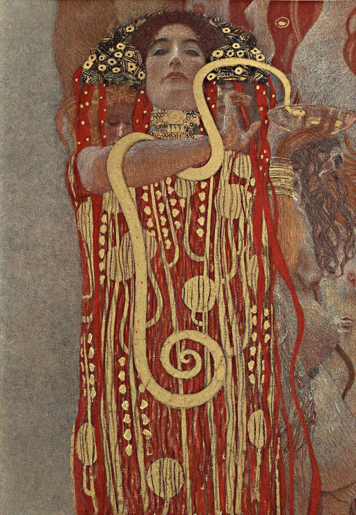 Hygieia By Gustav Klimt  (PRT_8546) - Canvas Art Print - 16in X 22in