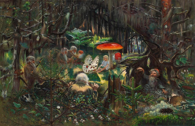 Fairy Tale Princess (1896) By Torsten Wasastjerna (PRT_8539) - Canvas Art Print - 27in X 18in