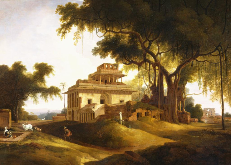 Ruins Of The Naurattan, Sasaram, Bihar By Thomas Daniell (PRT_8595) - Canvas Art Print - 37in X 26in