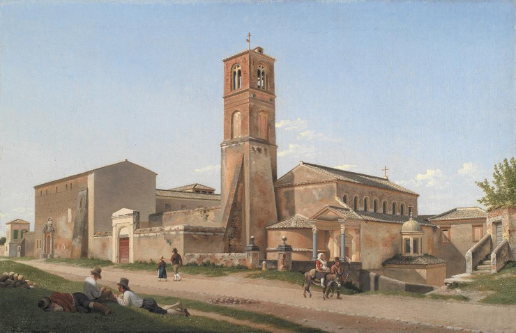 Sant‚ÄôAgnese Fuori Le Mura, Rome (1815) By CW Eckersberg (PRT_8596) - Canvas Art Print - 22in X 14in