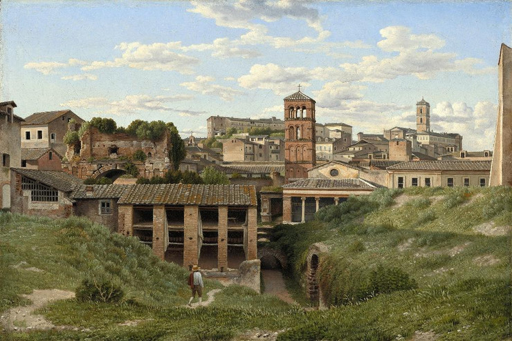 View Of The Cloaca Maxima,Rome (1814) By CW Eckersberg (PRT_8648) - Canvas Art Print - 23in X 16in