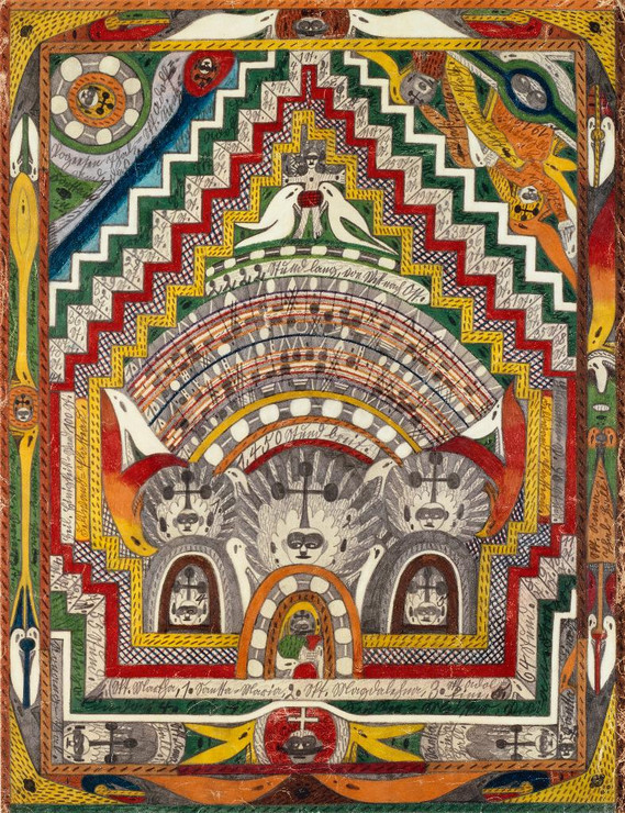 Vogeesen (1916) By Adolf W√∂lfli (PRT_8796) - Canvas Art Print - 28in X 37in