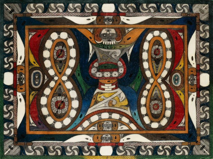 Wand (1921) By Adolf W√∂lfli (PRT_8797) - Canvas Art Print - 37in X 28in