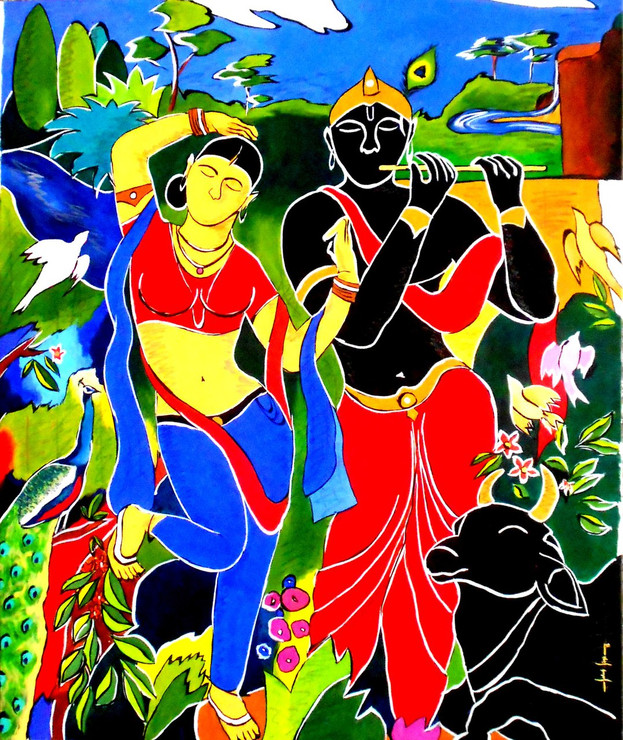 Krisha,Radha Krishna,Flute,Black Krishna