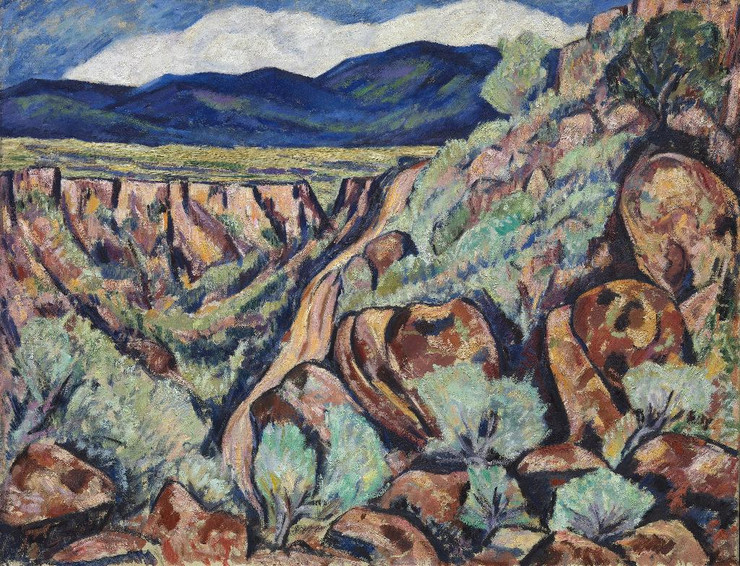 Landscape, New Mexico (1919 And 1920) By Marsden Hartley (PRT_8713) - Canvas Art Print - 23in X 17in