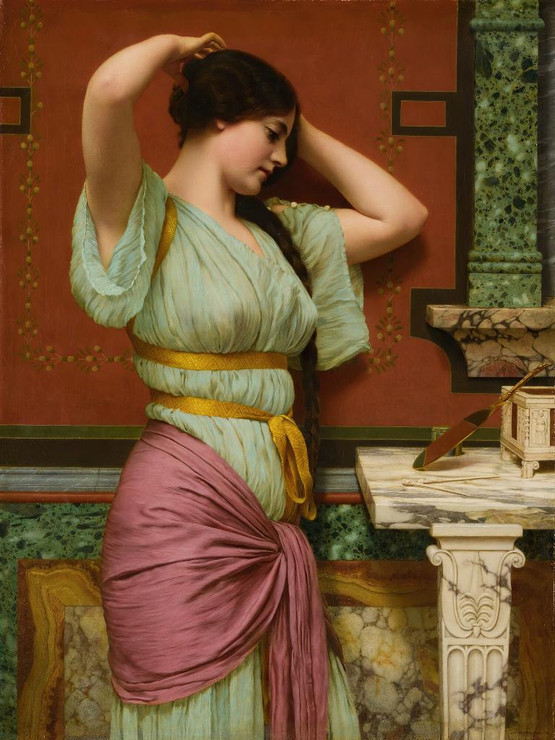 Julia (1914) By John William Godward (PRT_8933) - Canvas Art Print - 19in X 26in