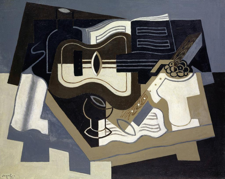 Guitar And Clarinet (1920) By Juan Gris (PRT_8696) - Canvas Art Print - 33in X 26in