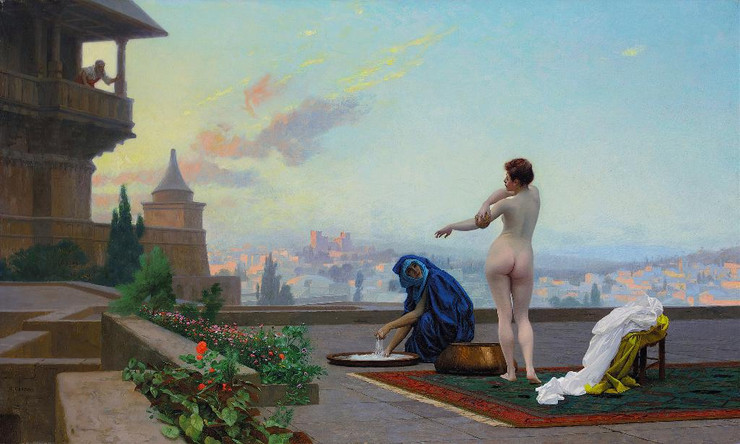 Bathsheba (1889) By Jean L√©on G√©r√¥me (PRT_8813) - Canvas Art Print - 25in X 15in