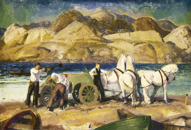 The Sand Cart By George Wesley Bellows (PRT_8910) - Canvas Art Print - 19in X 13in