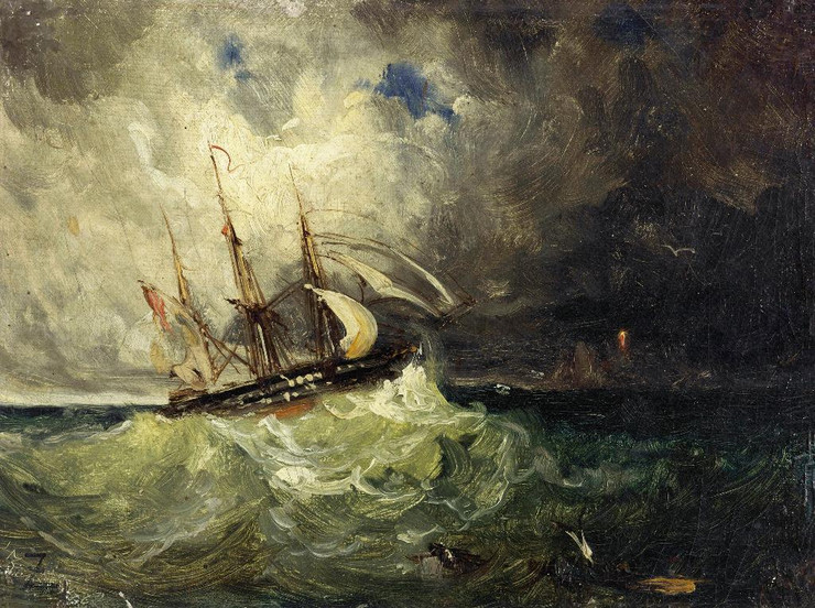 La Temp√™te (1846) By F√©lix Ziem (PRT_8989) - Canvas Art Print - 28in X 21in