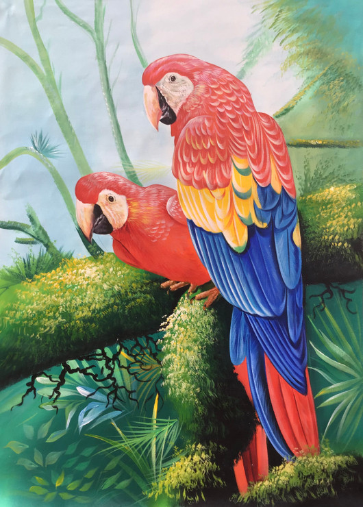 Bird painting  (ART_6706_58378) - Handpainted Art Painting - 24in X 36in