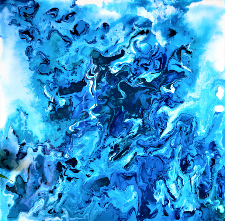Blue sea (PRT_7624_58286) - Canvas Art Print - 9in X 9in