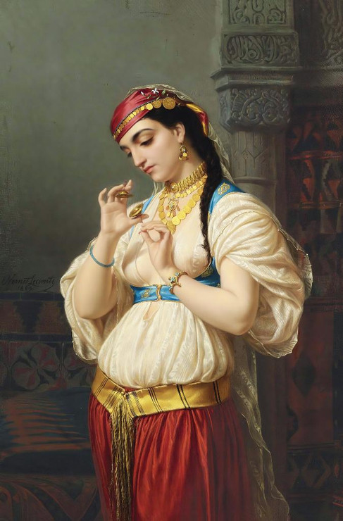 Aim√©e, A Young Egyptian (1869) By √âmile Vernet Lecomte (PRT_9021) - Canvas Art Print - 23in X 35in