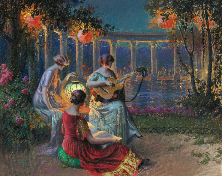 Soir De F√™te By Delphin Enjolras  (PRT_9050) - Canvas Art Print - 28in X 22in