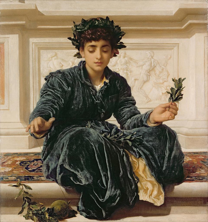 Weaving The Wreath (circa 1872) By Frederic Leighton (PRT_9193) - Canvas Art Print - 19in X 20in