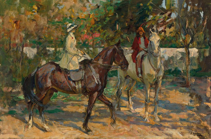 The Morning Ride By Sir John Lavery (PRT_9313) - Canvas Art Print - 25in X 16in