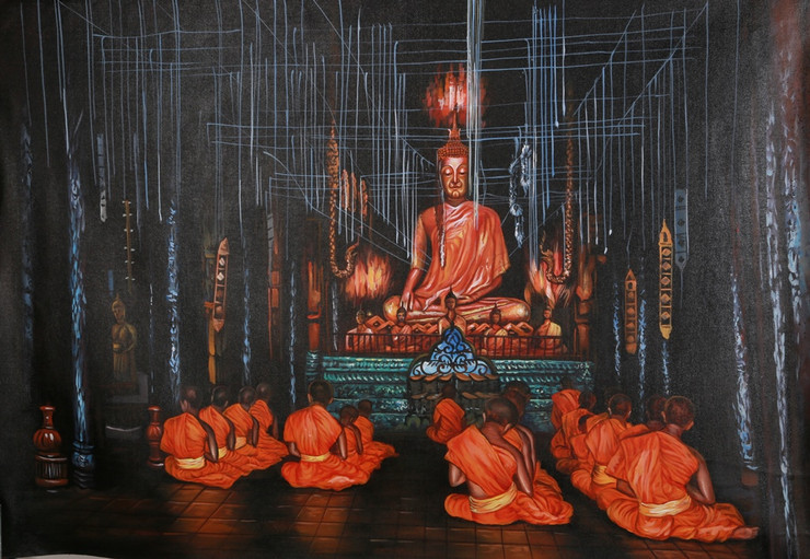 Buddha,Great Buddha,Buddhism,Buddha and Monk