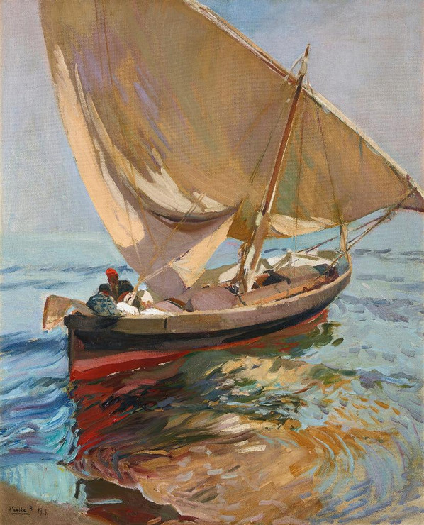 Camino De La Pesca Valencia (1908) By Joaqu√≠n Sorolla (PRT_9436) - Canvas Art Print - 21in X 26in