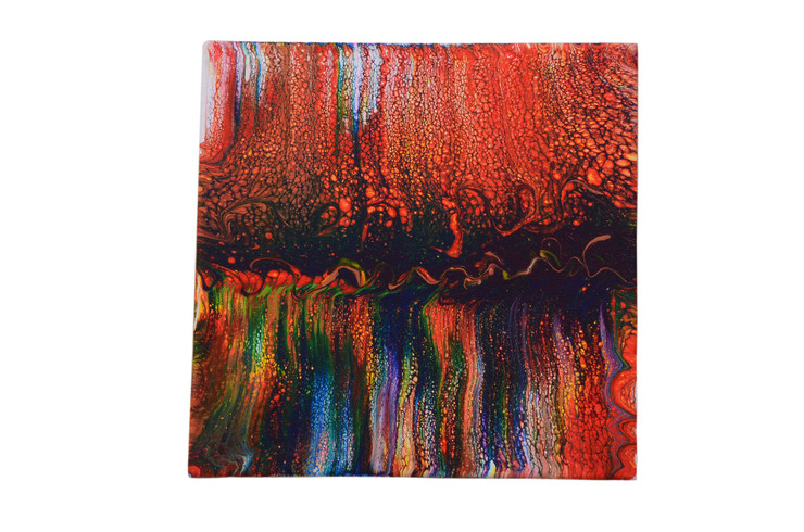 Fire & Ice (ART_8175_58763) - Handpainted Art Painting - 10in X 10in