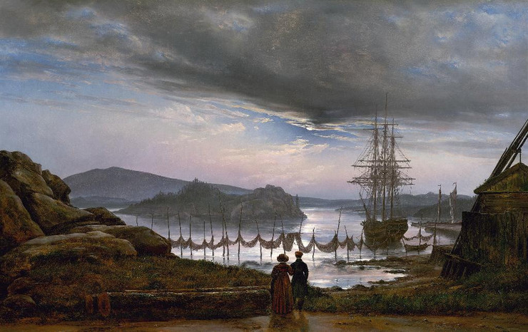 View From Vaekero Near Christiania (1827) By JC Dahl (PRT_9513) - Canvas Art Print - 23in X 15in