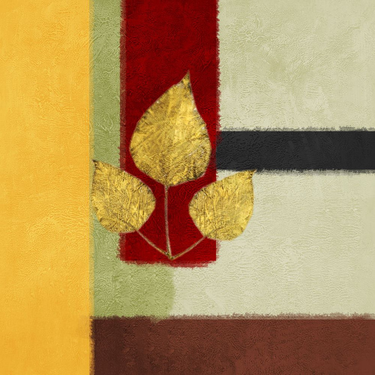 Three Golden Leaf,three Leafs,Yellow Strip,Black Strip,Brown Strip