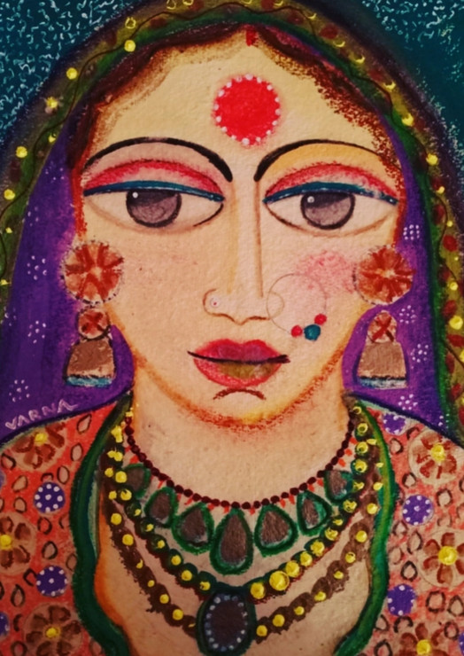 Indianlady (PRT_8079_59214) - Canvas Art Print - 11in X 16in
