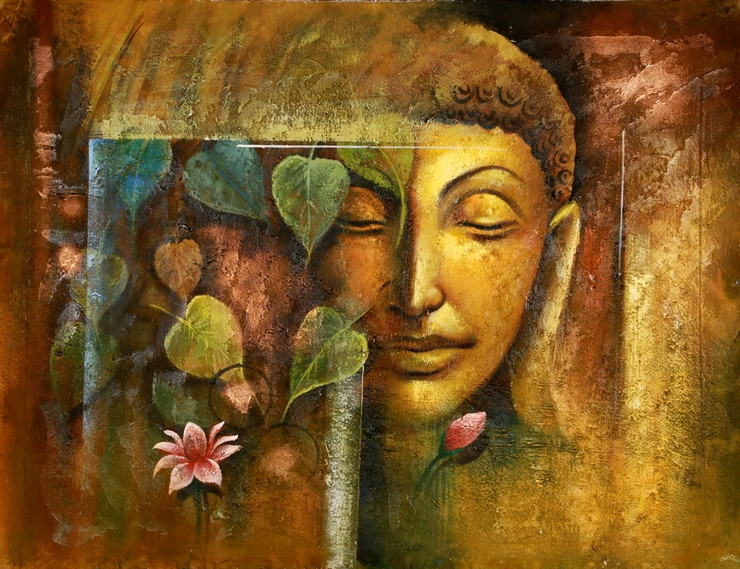 Contemplation - Buddha Meditates,Buddha,Buddhism,Peace,Meditation,Pink Lotus