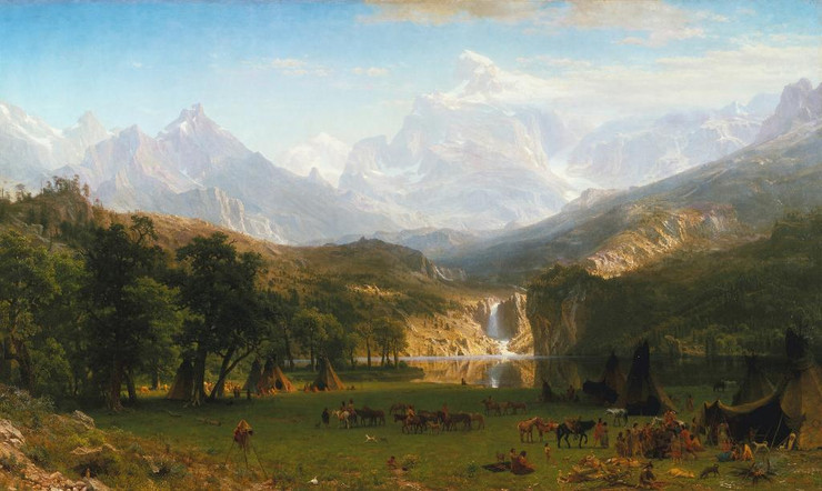 The Rocky Mountains, Lander‚Äôs Peak (1863) By Albert Bierstadt (PRT_9668) - Canvas Art Print - 22in X 13in