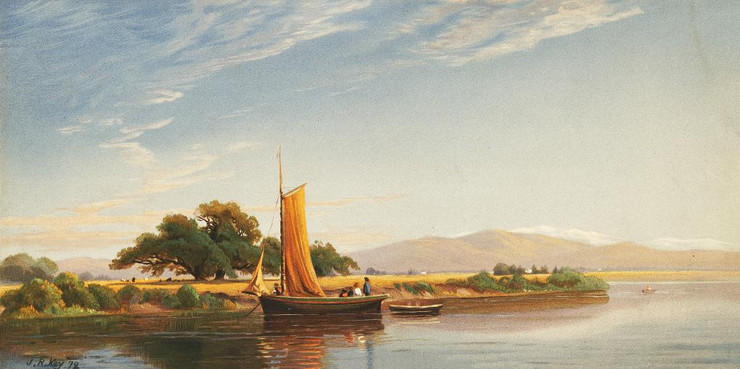 Sacramento Valley (1874) By John Ross Key (PRT_9696) - Canvas Art Print - 23in X 12in