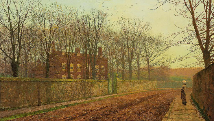 The Rookery (1883) By John Atkinson Grimshaw (PRT_9705) - Canvas Art Print - 22in X 12in