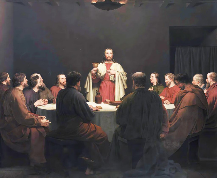 The Last Supper (1829) By CWEckersberg (PRT_9799) - Canvas Art Print - 22in X 18in