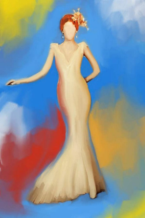 lady, girl, woman, woman in gown, lady in gown, party, beauiful lady, alone lady, girl, alone girl