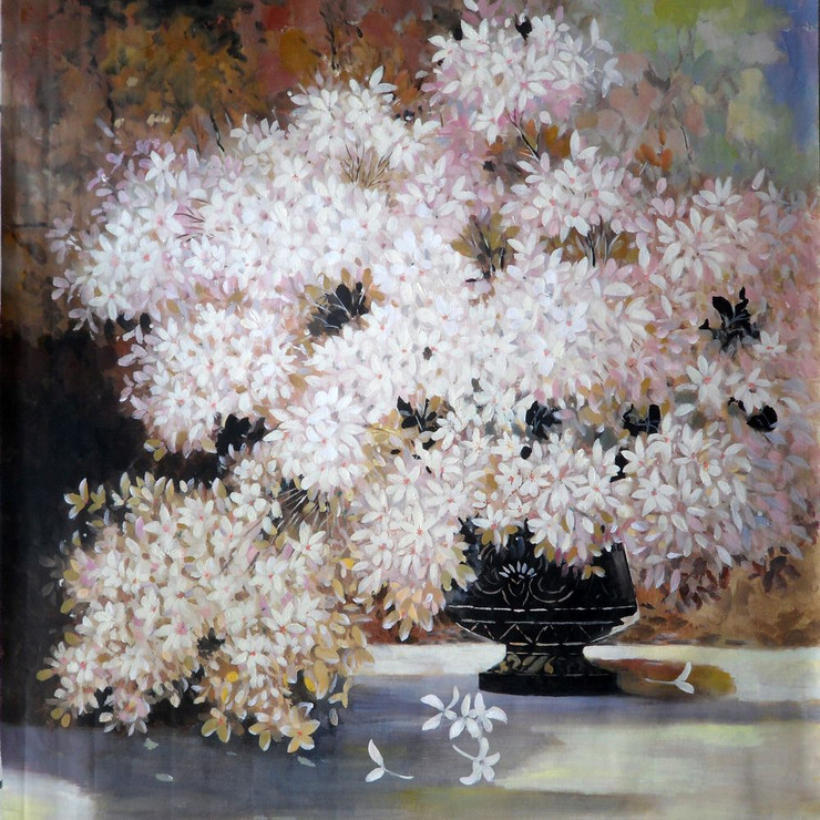 blossom, flowers, pink flower, white flower, white and pink flower, pink flower in vase