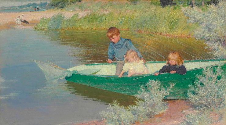 Great Expectations (1897) By Charles Courtney Curran (PRT_9829) - Canvas Art Print - 21in X 12in