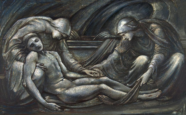 The Entombment (1879) By Sir Edward Burne Jones (PRT_9943) - Canvas Art Print - 20in X 13in