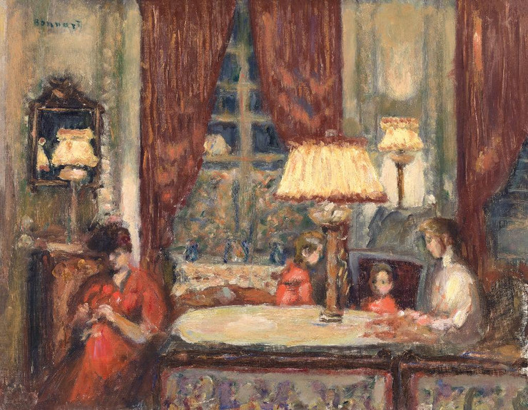 Evening Under The Lamps (1903) By Pierre Bonnard (PRT_9950) - Canvas Art Print - 33in X 26in