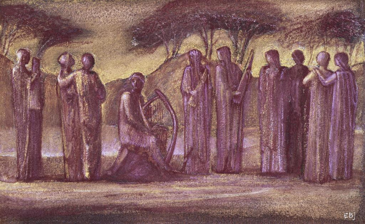 Parnassus (1871) By Sir Edward Burne Jones (PRT_9953) - Canvas Art Print - 23in X 14in